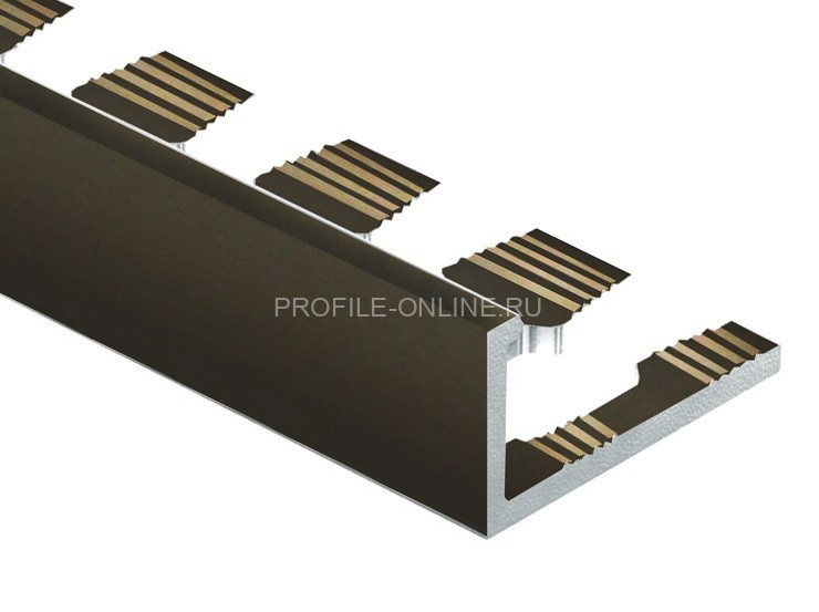 Алюминиевый профиль L-образный гибкий 10 мм PV05-10 коричневый матовый 2,7 м
