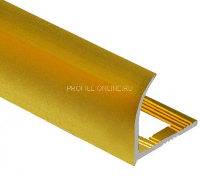 Алюминиевый С-образный профиль 12 мм PV24-04 золото матовое 2,7 м
