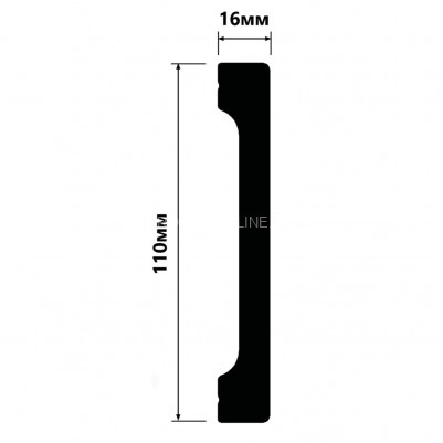 Напольный плинтус 16х110 мм HiWood B110V1 белый 200 см