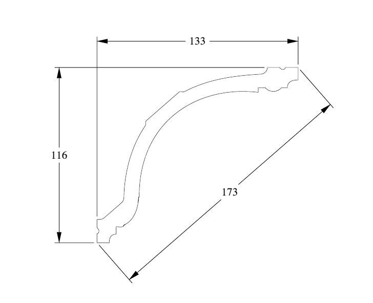 Потолочный плинтус Orac Decor Purotouch C216 белого цвета из полиуретана 116х133 мм 200 см