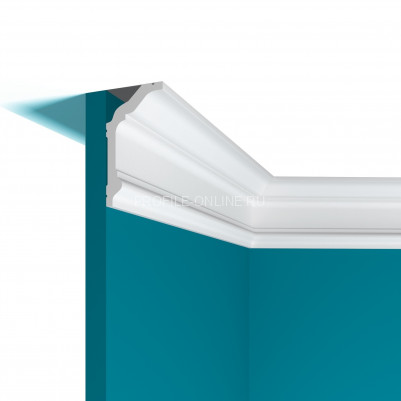Потолочный плинтус Перфект Плюс P92 белый из ударопрочного полимера 43х80 мм 200 см