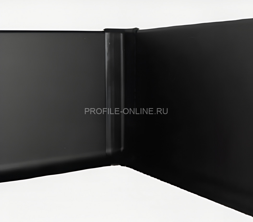 Уголок внутренний для плинтуса Евротрим L-80 ПВХ черный