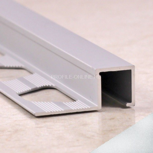 П-профиль алюминиевый 10х10 мм ПО-П10х10 белый муар 2,7 м