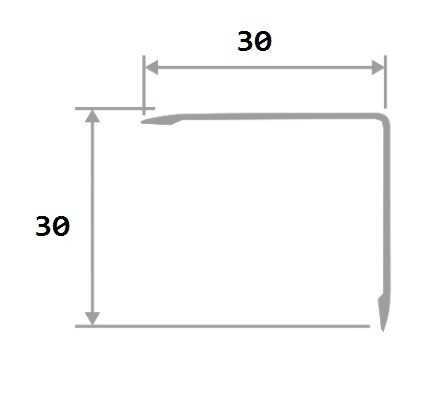Уголок алюминиевый 30х30 мм ПН-30х30 черный муар 2,7 м
