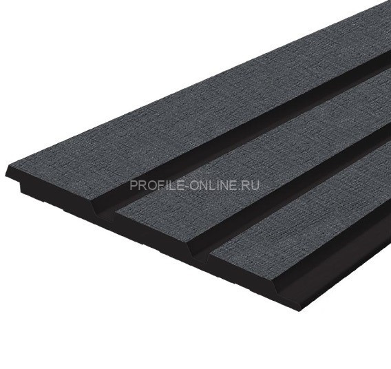 Отделочная стеновая декоративная панель с 3D эффектом Hiwood LV124 BK114K декорированная 120х12 мм из фитополимера 2,7 м