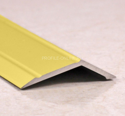 Алюминиевый порог разноуровневый 32х10 мм ПО-32х10 золото матовое 2,7 м