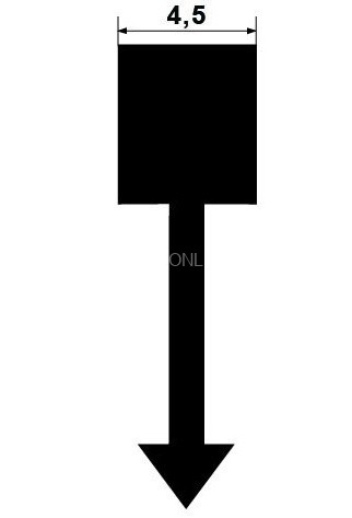 Латунная Т-образная вставка-разделитель 5 ммЛТ-5 натуральный 270 см