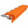 Закладной угловой профиль противоскользящий с резиновой вставкой Fm-12мм оранжевый 2,7 м