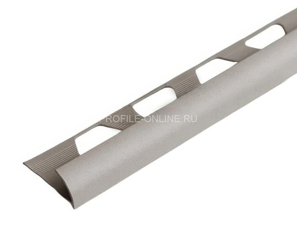 Алюминиевый С-образный профиль 10 мм ПО-9 светло-серый муар 2.7 м