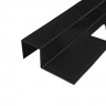 П-образный профиль закладной 10х10 мм из нержавеющей стали SS 304 FSBP017-10 BP S.S.304 черный полированный 2.7 м