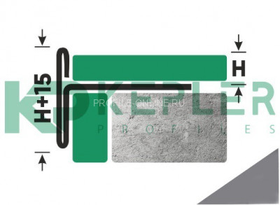 Т-профиль из нержавеющей стали закладной торцевой 10 мм FFT 10 P полированная сталь 270 см