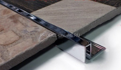 Латунный П-профиль закладной CU 120 OC 12,5 хром 2,7м