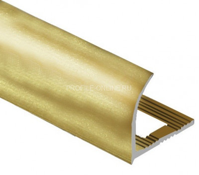 Алюминиевый С-образный профиль 12 мм PV24-05 золото блестящее 2,7 м