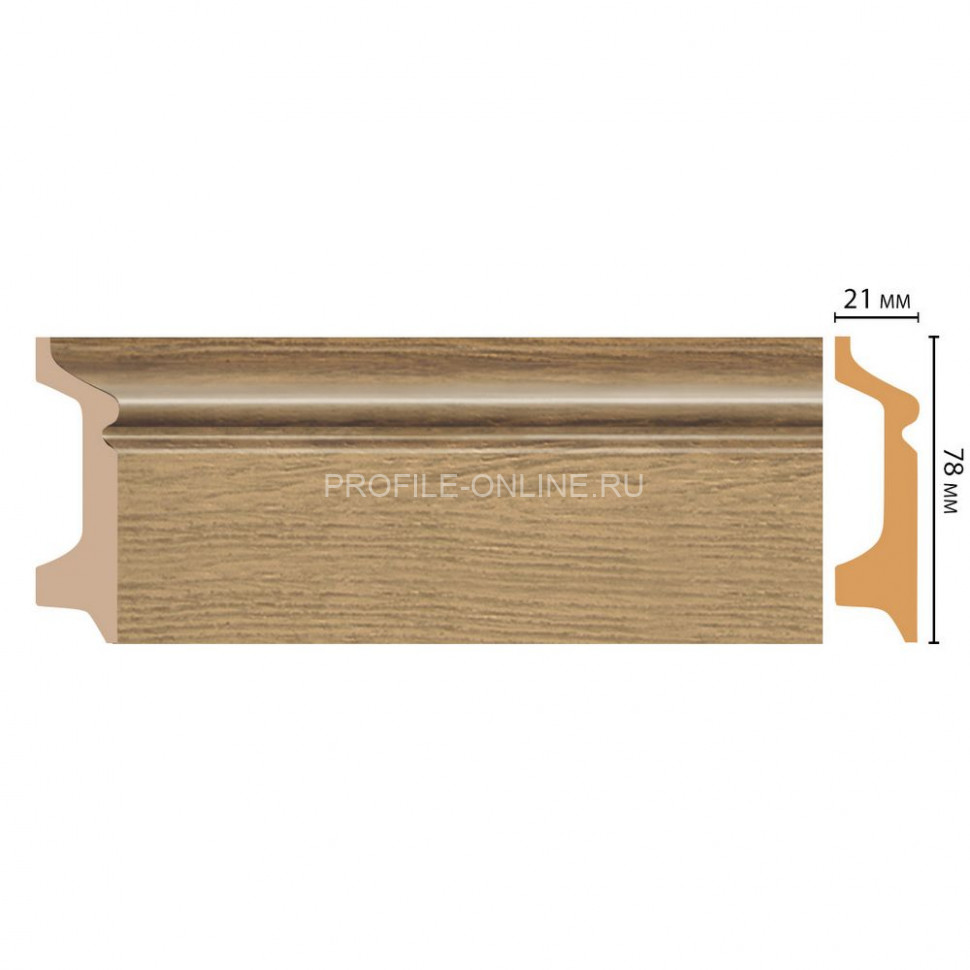 Напольный плинтус DECOMASTER D122-83 ДМ (78x21x2400) Дуб беленый, ударопрочный полимер