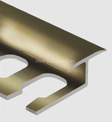 Алюминиевый Т-образный профиль гибкий закладной 16 мм PV42-09 шампань блестящая 2,7 м