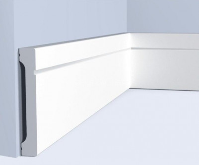 Напольный плинтус 16х110 мм HiWood B110V1L белый 200 см