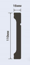Напольный плинтус 16х110 мм HiWood B110V1L белый 200 см