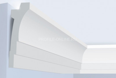 Потолочный плинтус под светодиодную ленту 36х120 мм HiWood A120 белый 200 см