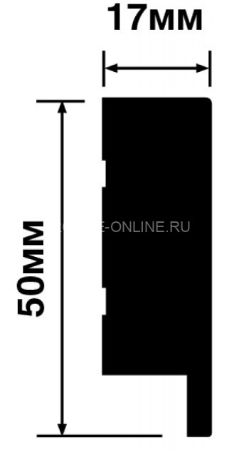 Финишный молдинг для стеновых панелей 17х50 мм Hiwood LF1 W50 декорированный 270 см