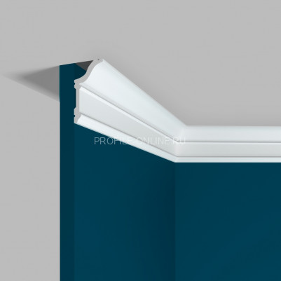 Потолочный плинтус Перфект Плюс P93 M белый из ударопрочного полимера 32х60 мм 200 см
