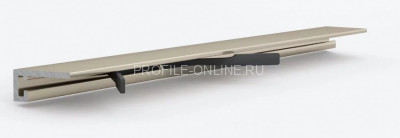 Алюминиевый микроплинтус скрытого монтажа 5х19 мм Laconistiq micro 19 ARM светлое золото 245 см