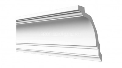 Декоративный плинтус для потолка 100х122 мм Decor-Dizayn DD16 полистирол белый, под покраску 2 м