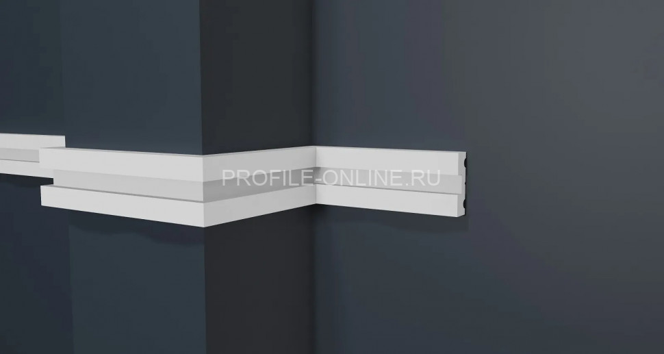 Декоративный молдинг 32.8х10 мм Decor-Dizayn DD637(3m) полистирол белый, под покраску 3 м