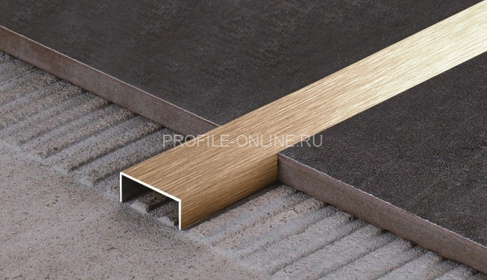 П-образный профиль нержавеющая сталь 10х5 Kepler Profiles FSUP05-RS розовое золото сатинированное 2,7 м