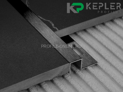 П-образный профиль закладной 10х10 мм из нержавеющей стали SS 304 FSBP017-10 BS S.S.304 черный сатинированный 2.7 м