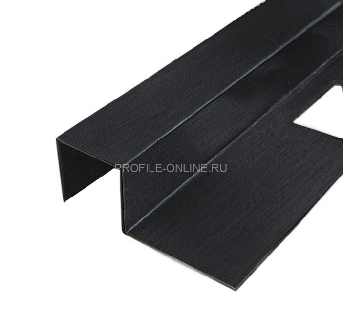 П-образный профиль закладной 10х10 мм из нержавеющей стали SS 304 FSBP017-10 BS S.S.304 черный сатинированный 2.7 м