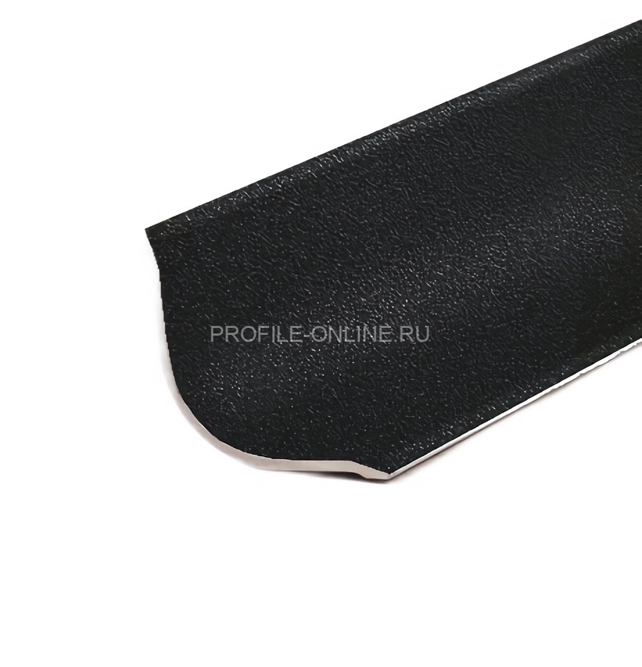 Алюминиевый внутренний уголок округлый 20х20 мм ПВ-20х20 черный муар 2.7 м