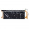 Напольный плинтус DECOMASTER D122-78ДМ (78x21x2400) Мрамор черный, ударопрочный полимер