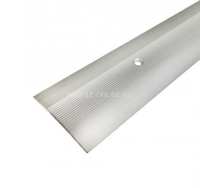 Одноуровневый порог алюминиевый с рифлением 39 мм А5 без покрытия 2,7 м (упаковка 10 штук)