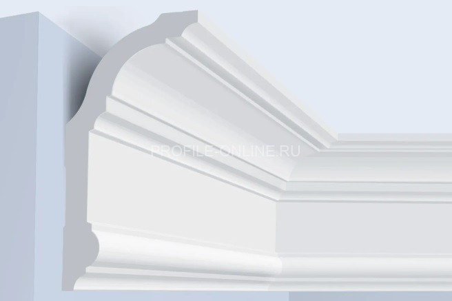 Потолочный плинтус под светодиодную ленту 65х130 мм HiWood A130 белый 200 см