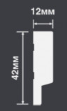 Финишный молдинг для стеновых панелей 12х42 мм Hiwood LF124A BK114K декорированный 270 см