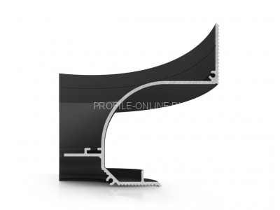 Радиусный элемент на внутренний угол D006 R100 мм Decaro D006R100inn черный