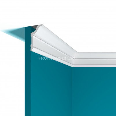 Потолочный плинтус Перфект Плюс P93 белый из ударопрочного полимера 32х60 мм 200 см
