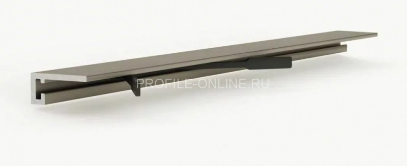 Алюминиевый микроплинтус скрытого монтажа 5х19 мм Laconistiq micro 19 ARM светлый шампань 245 см