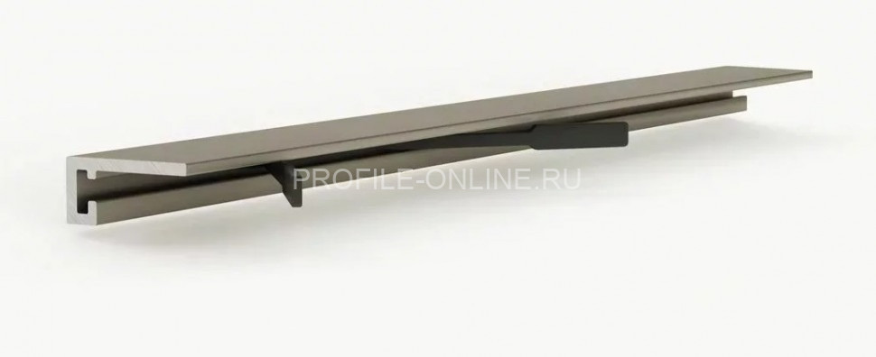 Алюминиевый микроплинтус скрытого монтажа 5х19 мм Laconistiq micro 19 ARM светлый шампань 245 см