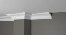Декоративный плинтус для потолка 69х65 мм Decor-Dizayn DD17 полистирол белый, под покраску 2 м