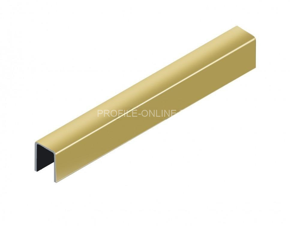 П-образный профиль 10х10 мм из нержавеющей стали SS 304 FSUP10-GP S.S.304 золото полированное 2.7 м