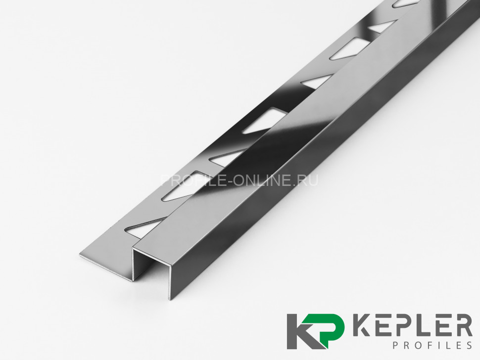 П-образный профиль закладной 12х12 мм из нержавеющей стали SS 304 FSBP017-12 P S.S.304 полированный 2.7 м