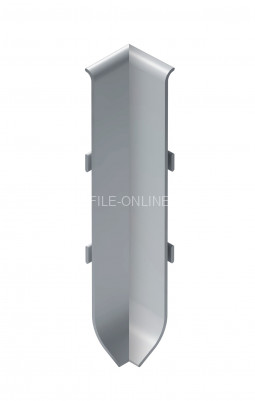 Внутренний металлический уголок для плинтуса 40мм NEEXY I-AKBD40-MS серебро матовое
