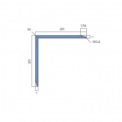 Алюминиевый уголок отделочный 20х20 мм NEEXY PV63-49-MT медь матовая 2.7м