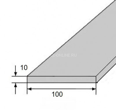 Алюминиевая полоса 100х10 мм 3 м