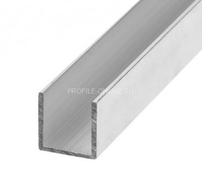 П-профиль алюминиевый под 4 мм ОП-502 АД31 Т1-3000 серебро матовое 3 м