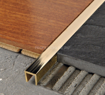 Латунный П-профиль 15х10мм Cezar PVL84 L полированный 2,7м