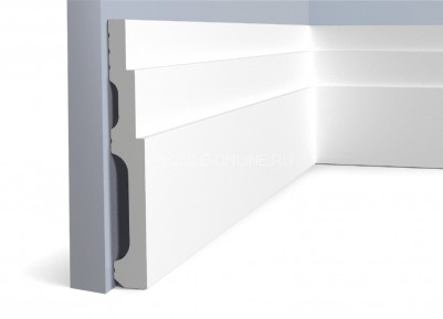 Напольный плинтус 16х120 мм HiWood B120V1 белый 200 см