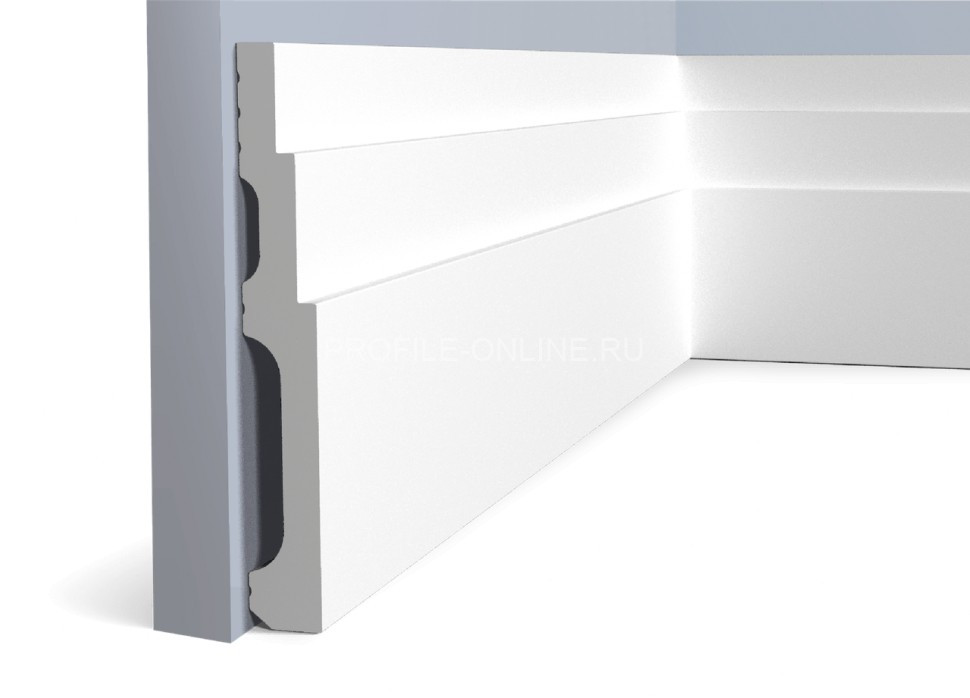 Напольный плинтус 16х120 мм HiWood B120V1 белый 200 см