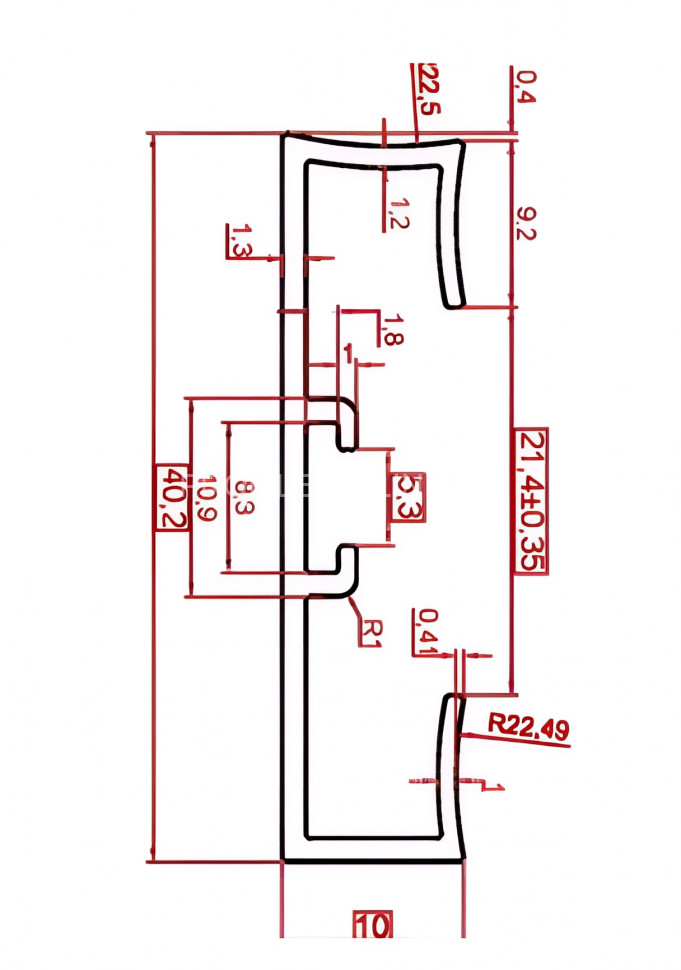 Фурнитура для плинтуса Евротрим C-40 алюминий черный